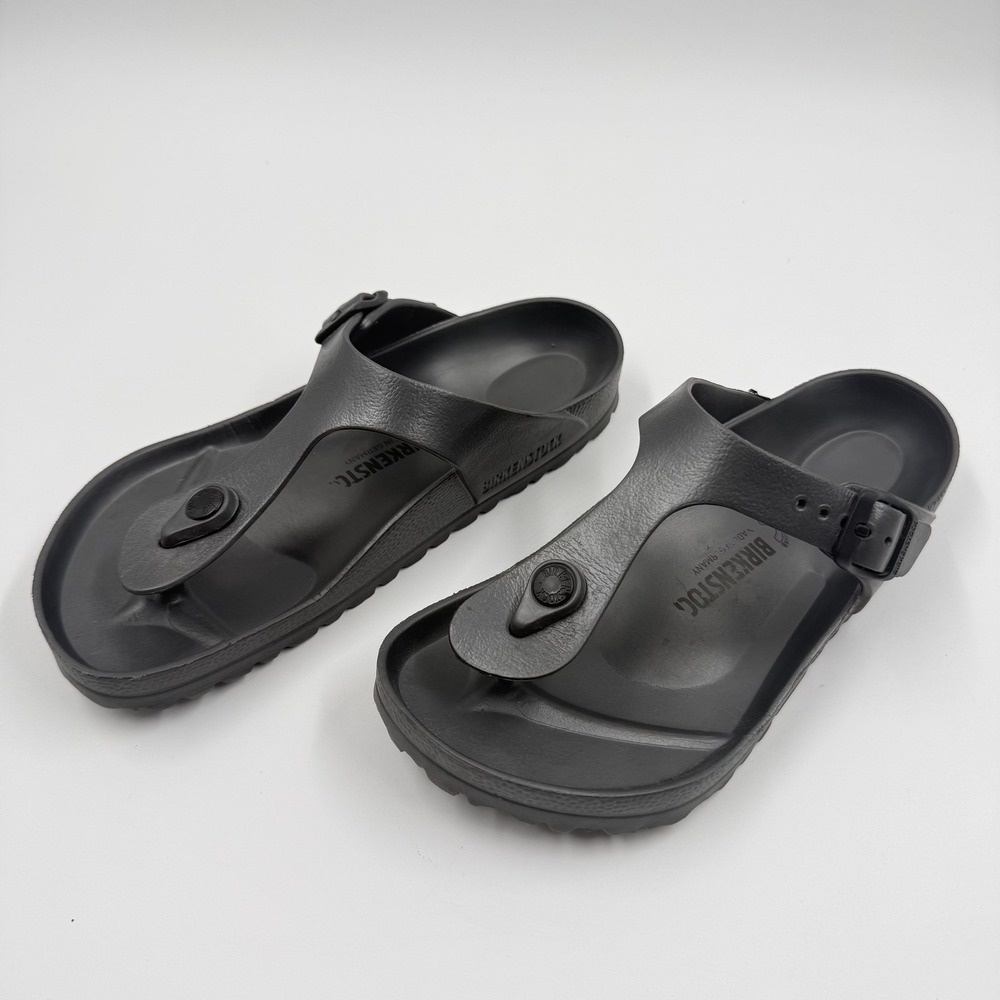 Birkenstock Gizeh EVA Sandals Womens Size 8 Gray Thong Flip Flop Slides - Picture 3 of 10